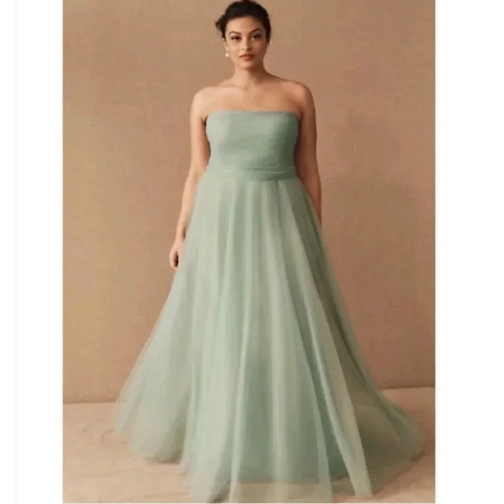 NWT BHLDN Jenny Yoo Ryder Convertible Maxi Dress Seaglass Green